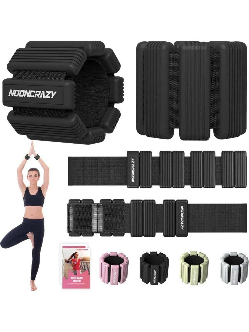 Adjustable Pilates Wrist & Ankle Weights Set of 2 for Women - Fitness Accessory